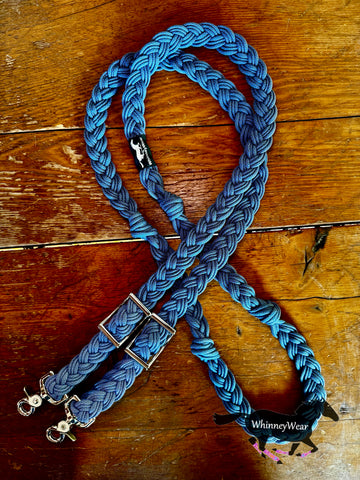 8ft Lavender Diamonds Braided Reins