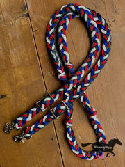 8ft Stars & Stripes Braided Reins
