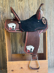 Design your own: WhinneyLite Poker Face Barrel Saddle - Free Saddle Pad