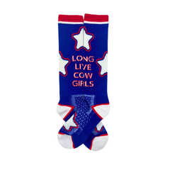 Long Live Cowgirls Red/Blue Performance Boot Socks