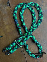 8ft Grassy Green Braided Reins