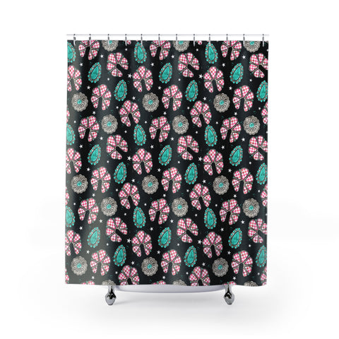Betty Blossoms Shower Curtain