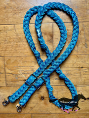 8ft Teal Specs Braided Reins