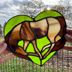 Stained Glass Heart Horse - Paint