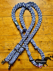 8ft Purple Camo Braided Reins