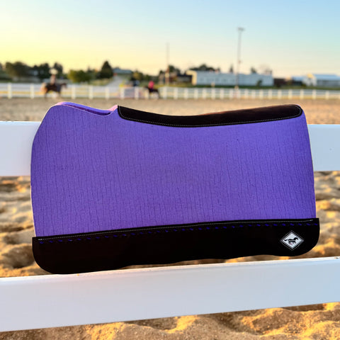 30x28” Western Wool Saddle Pad - Orchid with Purple Buckstitch