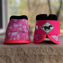 Medium: Pink Cowhide Ballistic Bell Boots