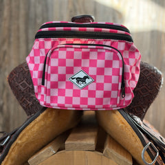 Pink Checkered Pommel Pack