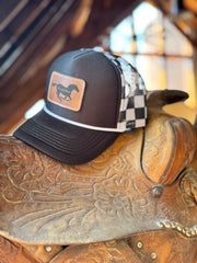 Black & Checkered WhinneyWear Patch Hat