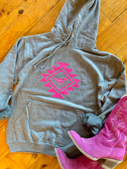 Graphite & Pink WhinneyWear Hoodie