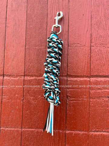 Turquoise & Brown Braided Leadrope