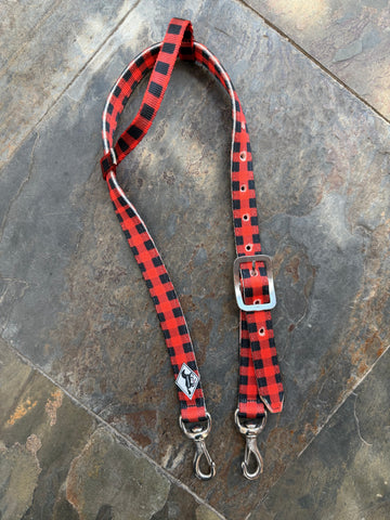 Buffalo Plaid One Ear Nylon Headstall