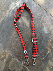 Buffalo Plaid One Ear Nylon Headstall