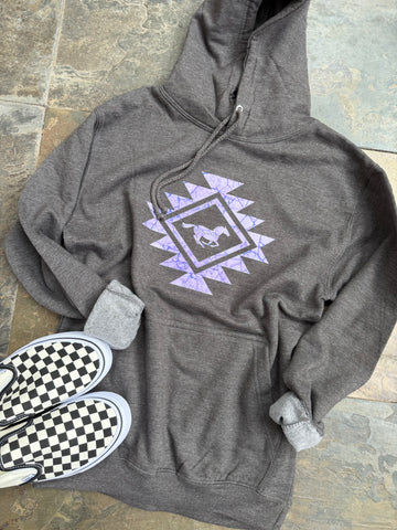 Charcoal & Lilac WhinneyWear Hoodie
