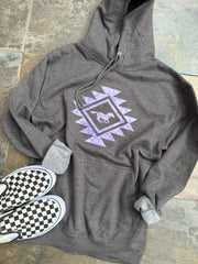 Charcoal & Lilac WhinneyWear Hoodie