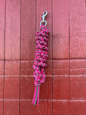 Pink & Raspberry Diamonds Braided Leadrope