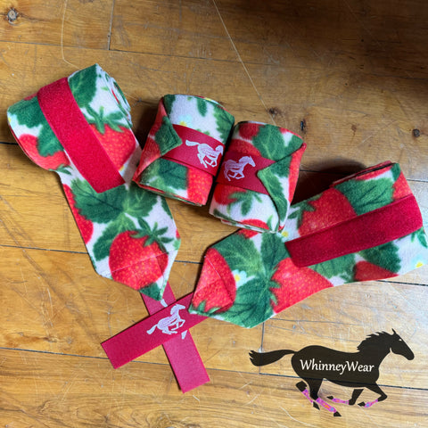 Set of 4 Strawberry Patch Polo Wraps