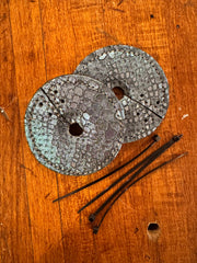 Metallic Blue Hide/Rubber Bit Guards