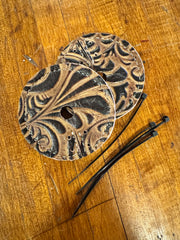 Brown Swirls Hide/Rubber Bit Guards