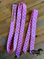 Pink Checkered Patterned Cinch Set