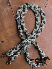 8ft Olive & Tan Braided Reins