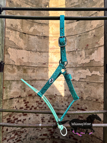 Tooled Turquoise/Lariat Nose Halter