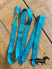 Tooled Turquoise Patterned Cinch Set