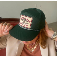 Wild and Free Green Mid Structured Hat