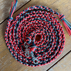 Red & Black Split Reins