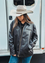 Faux Leather Rodeo Jacket