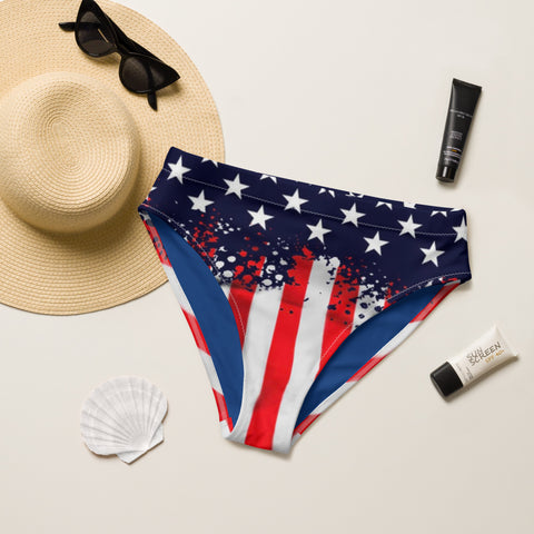 'Merica high-waisted bikini bottom
