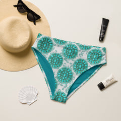 Zuni Turquoise high-waisted bikini bottom