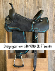 Design your own DIAMOND SKIRT WhinneyLite Saddle - Free Saddle Pad