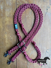 8ft Autumn Stripes Braided Reins