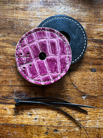 Pink Croc Hide/Rubber Bit Guards