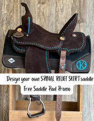 Design your own SPINAL RELIEF SKIRT WhinneyLite Saddle - Free Saddle Pad