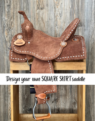 Design your own SQUARE SKIRT WhinneyLite Saddle - Free Saddle Pad