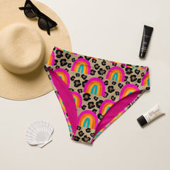 Boho Cheetah high-waisted bikini bottom