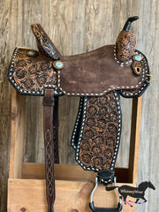 15” WhinneyLite Floral Tooled Saddle